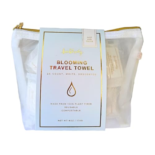 Bonblissity Compressed Face Towels, 20 pcs - 11.8 x 9.4" Compressed Towel Tablets for Travel, Reusable Portable Compact, Expandable Water-Activated Hand Washcloths, Mini Travel Essentials for Women
