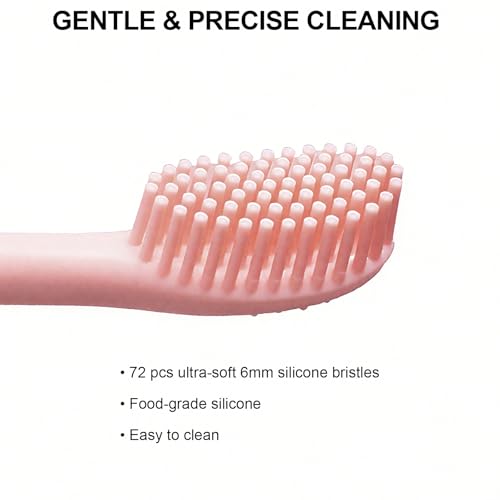 Electric Vibrating Eyelid Brush with Soft Silicone for Sensitive Eyelids,Gently Cleans Eyelid Margins,Removes Dirt,Oil.Blepharitis and Dry Eyes Relief,Lid Scrubbing Device Machine (Pink)