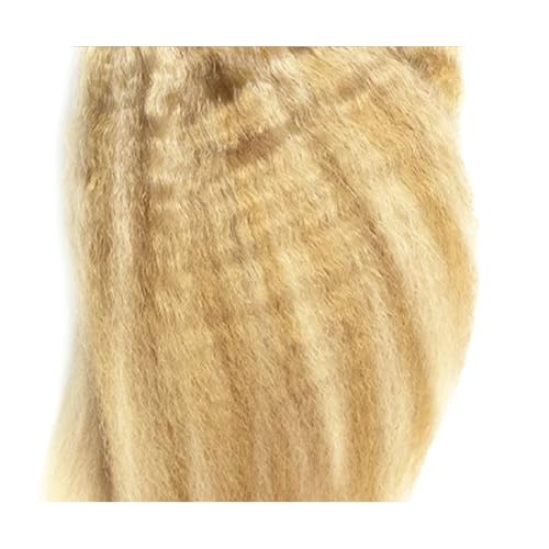 P27/613 Honey Blonde Yaki Straight Human Hair Bundles - 24-28 Inch