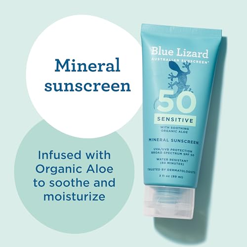 Blue Lizard Sensitive Mineral Sunscreen SPF 50+, 3 oz
