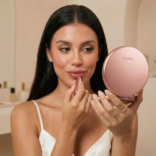 Fancii LED Lighted Makeup Mirror 1x/10x Magnification Rose Gold