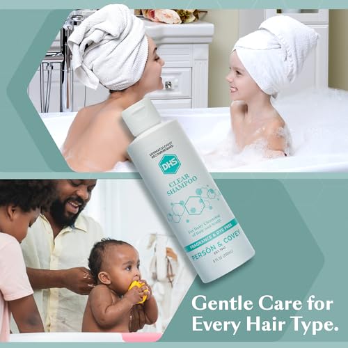 DHS Clear Shampoo for Sensitive Skin - Unscented, Paraben & Dye-Free, 8oz