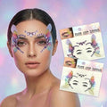 Rhinestone Eye Gems with Fabric Butterflies - Self Adhesive Face Jewels