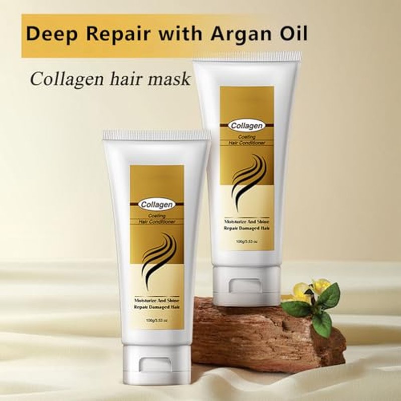 Collagen Hair Mask with Argan Oil - 3.5oz Intensive Treatment