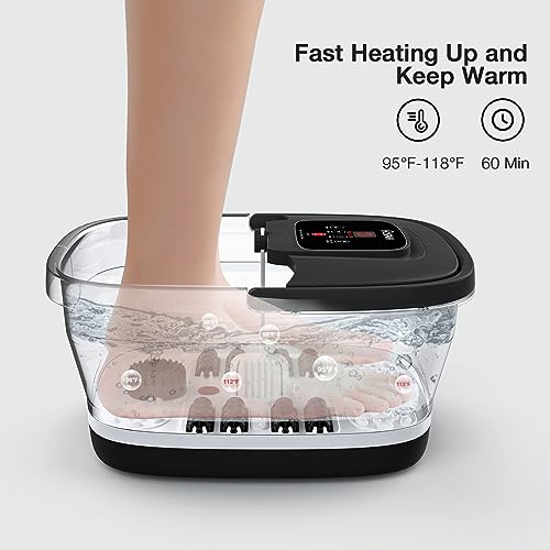 HOSPAN Collapsible Foot Spa with Heat, Massage & Red Light