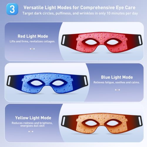 Red Light Therapy Glasses for Dark Circles & Puffiness - 4-in-1