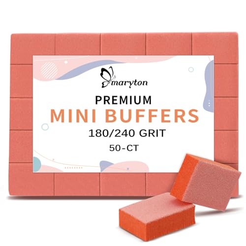 Maryton Mini Nail Buffer Blocks 180/240 Grit - 50 Pack
