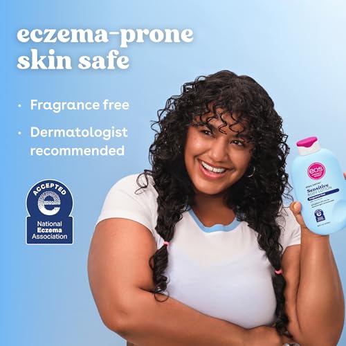 EOS Sensitive Skin Fragrance-Free Body Lotion 16 fl oz (Pack of 1) - 48HR Hydration