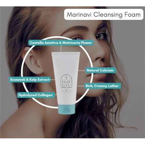 Marinavi Facial Cleansing Foam ? Deep Clean & Hydration | Gentle, Non-Drying Face Wash with Natural Marine Extracts | Refreshing & Softening Daily Cleanser for Smooth, Radiant Skin | Korean Skincare