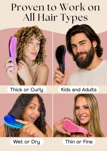 Lily England Hair Detangler Brush for Curly & Straight Hair