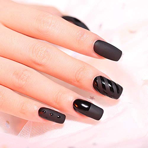 modelones Nail Strengthener and Growth Blue Black Nail Polish Gel Nail Repair for Damaged Nails Strengthening Polish Ridge Filler for Nails 15ml for Nail Art