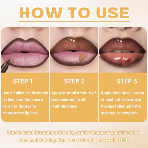 HOSAILY Nourishing Lip Gloss & Liner Combo - Hydrating Plumping Kit