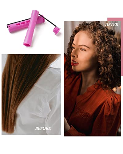 60-Piece Perm Rods Set for Natural Hair - 0.75" Plastic Rollers