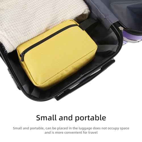Icramsy Yellow Travel Toiletry Bag for Women & Men Hanging Cosmetic Organizer