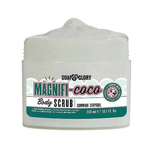Soap & Glory Magnificoco Buff and Ready Coconut Body Scrub - Smoothing & Buffing Body Scrub - Coconut Scented Body Polish - Brightening with Green Tea Extract (300ml)