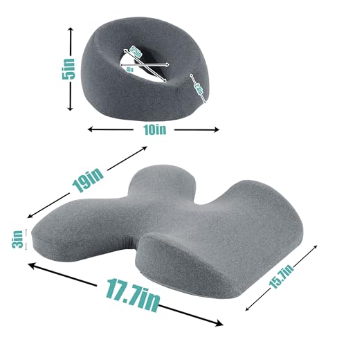 MABOZOO Face Down Massage Pillow, Face Down Pillow for Sleeping with Non-Slip Bottom, Home Head Cushion and Chest Cushion for SPA, Sleep (Gray)