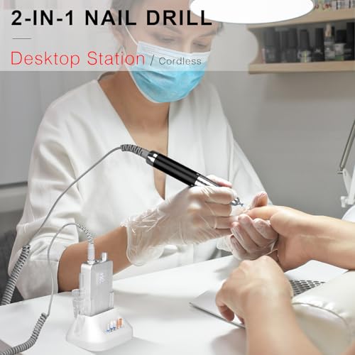 Professional Brushless Nail Drill 35000RPM Cordless Rechargeable