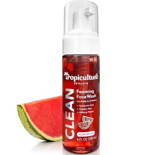 Tropiculture Clean Kids Face Wash | Gentle Facial Cleanser for Kids, Preteens, & Teens | Glow Melon Watermelon FaceWash | Natural, Non-Toxic Skin Care for Girls & Boys | Sensitive Skin Friendly