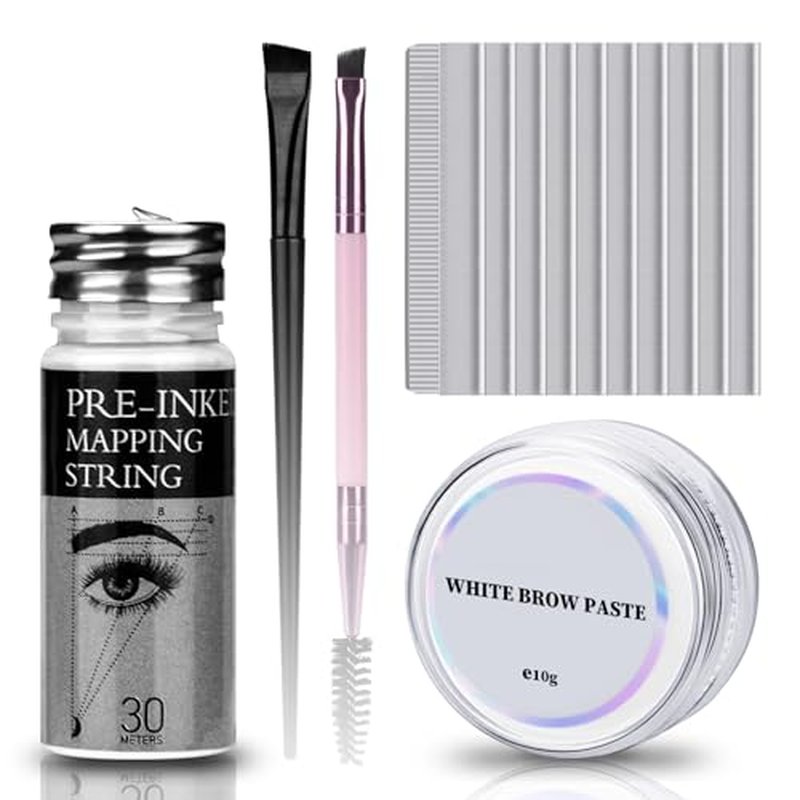 ATOMUS Brow Mapping Set with White Paste, String & Brushes