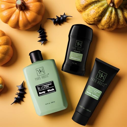 Mens Skincare Gift Set ? Eucalyptus & Mint Body Wash, Lotion & Deodorant in Travel Case ? Premium Grooming Kit for Men ? Fathers Day Birthday Christmas Gift Idea