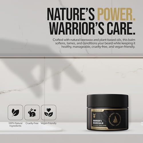 The Beard Struggle Warrior¡¯s Beard Balm - Gold Collection, Valhalla's Gates - Non-Greasy Low-Hold Formula, Luxurious Cologne-Grade Fragrances 100% Natural and Plant-Based Ingredients - 50g