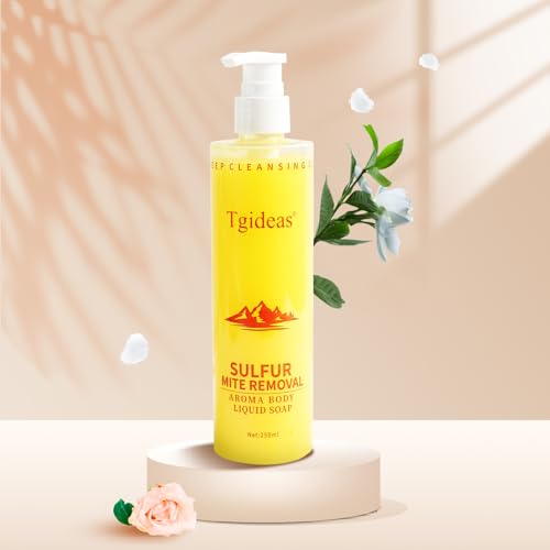 Tgideas Sulfur Soap Body Wash Shampoo - Deep Cleansing for Balancing Skin - Gentle Daily Care for Body and Scalp - 500ml for Men and Women