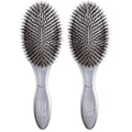 Olivia Garden Ceramic + Ion Supreme Styler Cushion Paddle Brush - Boar & Ionic for Shine, Frizz Control & Smoother Hair