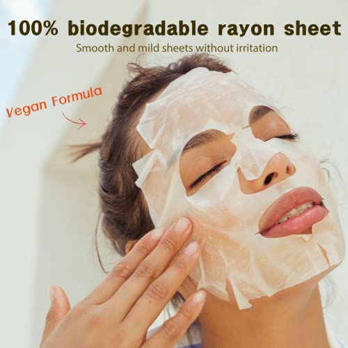Purederm Vegan Facial Sheet Masks Trio (12 Packs) ? Face Masks Skincare for Dry, Dehydrated and Dull Skin