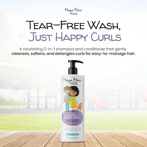MAYA MARI Kids 2-in-1 Shampoo & Conditioner, 32 oz, Tear-Free