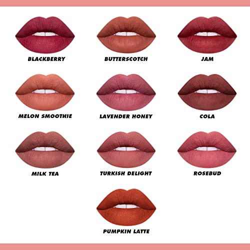 Lime Crime Plushies Soft Matte Lipstick, Blackberry (Sheer Blackberry) - Blackberry Candy Scent - Plush, Long Lasting & High Comfort for All-Day Wear - Talc-Free & Paraben-Free