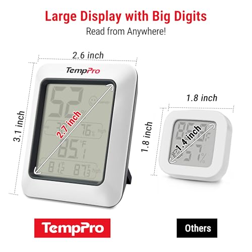 TempPro TP50 Digital Hygrometer Thermometer with Humidity Gauge
