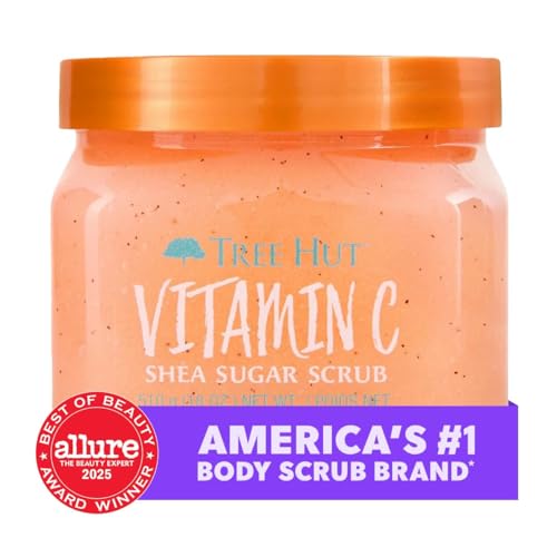 Tree Hut Vitamin C Body Scrub 18 Oz - Exfoliating Sugar Scrub Vegan