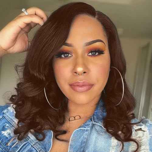 200 Density Chocolate Brown Human Hair Wig 13x6 Hd Lace Front Body Wave Wigs Human Hair Pre Plucked 4# Brown Wigs Human Hair 12 Inch for Women