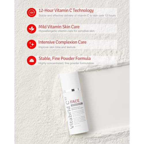 Vitamin C Boost Powder for Face with Niacinamide - 12 hours Active Vitamin C - Even Skin Tone, Age Defying, Minimizing Pores - Mix Powder with Serum & Cream, 0.1oz.