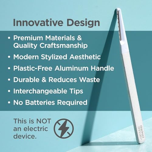 Dermaplaning Tool for Women ? At-Home Facial Exfoliation Razor ? Removes Peach Fuzz & Dead Skin for Smoother, Brighter-Looking Skin