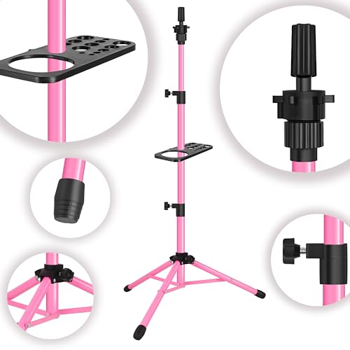 Adjustable Wig Stand Tripod 50" with Tool Tray - Hairdressing
