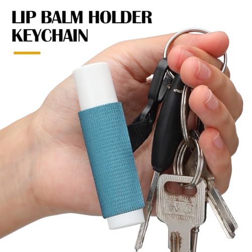 Sureio 10 Pack Lip Balm Holder Keychain with Clip