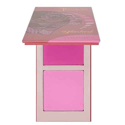 Juvia's Place Blushed Duo Blush Volume4 - Two Tone Pigmented Buildable Pressed Mineral Powder - Rosy Natural Cheeks Matte Fresh Finish for All Skin Color