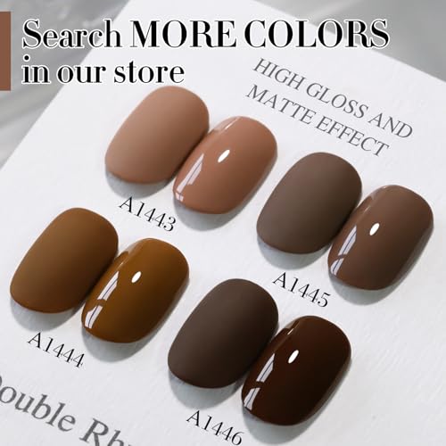 Double Rhythm 15ML Rose Nude Gel Polish - Sheer Same Color Soak Off Nail Art
