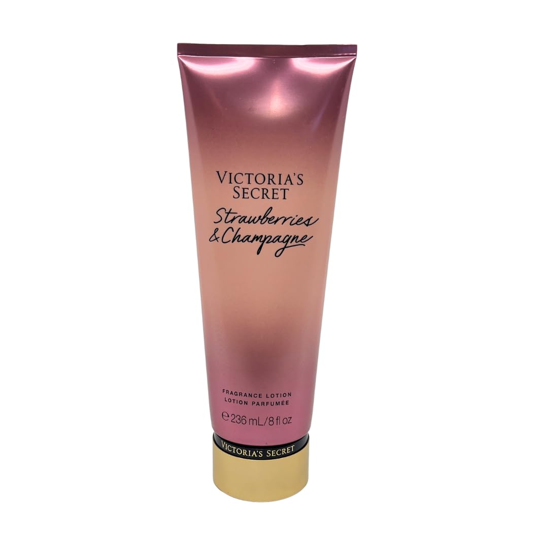 Victoria's Secret Strawberries & Champagne Fragrance Mist 8.4oz and Fragrance Lotion 8oz - Set