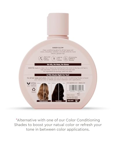 Glaze Supergloss Sheer Glow Clear Hair Gloss Mini 1.7 oz – Mirror Shine, Lightweight