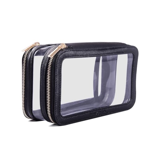 BEAUTYGOODIES Clear Makeup Bags for Women, Transparent Makeup Organizer Bag, Clear Cosmetic Bag, Travel Cosmetic Case, Toiletry and Make Up Bags for Women, Makeup Bag for Purse Pouch, Travel and Home
