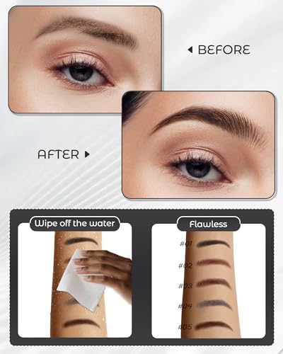 Waterproof Micro Eyebrow Pencils - 12-Piece Set with 3D Tip & Brow Razor