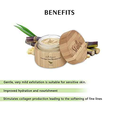 Shira Shir-Organic Pure Sugarcane Microderm Peel Loosens And Dissolves Dead Skin Cells Reveals Hydrated and Youthful-Looking Skin - All Skin Types (50 ml.)