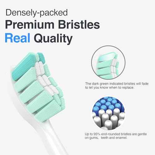 Replacement Toothbrush Heads for Philips Sonicare Replacement Heads,Electric Replacement Brush Head Compatible with Phillips Sonicare Electric Toothbrush C2,C1,4100,for Philips Sonic Care Brush,6 Pcs