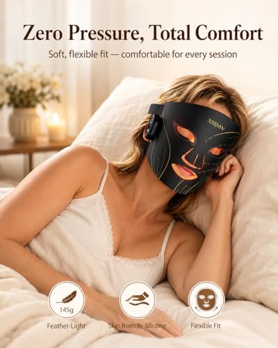 Wireless LED Face Mask for Skin Care - 272 LEDs, Rechargeable, Hands-Free