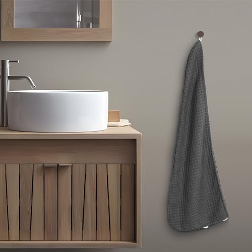 Microfiber Hair Towel with Button - Quick Dry, Anti-Frizz