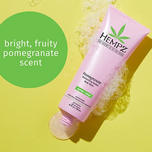 Hempz Herbal Body Wash, Pearl Pink, Pomegranate, 8.5 Fluid Ounce