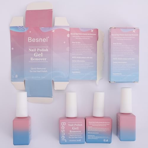 Professional Gel Nail Polish Remover Kit (3 Pack) with Files & Pushers