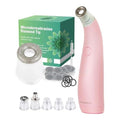 NEWDERMO 2-in-1 Microdermabrasion Machine for Facial, Diamond Microdermabrasion Device USB Rechargeable (Pink) with Large Diamond Tip